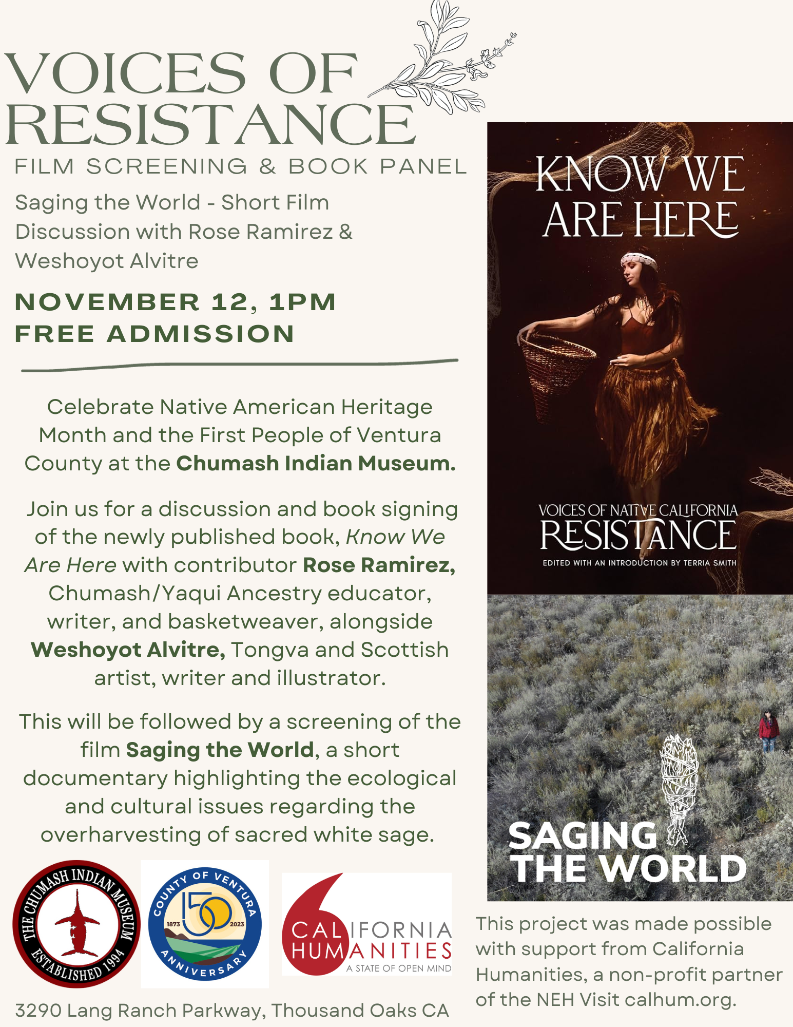 The Voices of Resistance book cover and Saging the world Film Graphic
